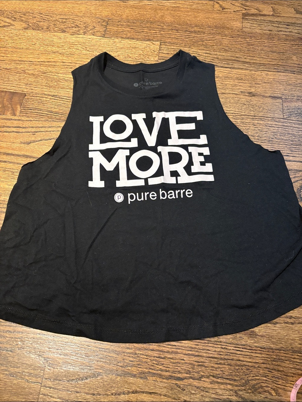 Love More Pure Barre cropped tank